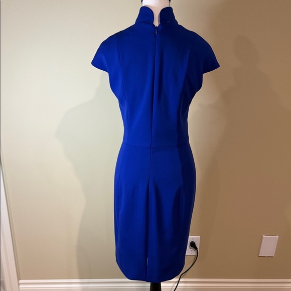 Nora Gardner Evelyn Royal Blue Lined Midi Dress Women’s Sz 8 - Picture 4 of 13
